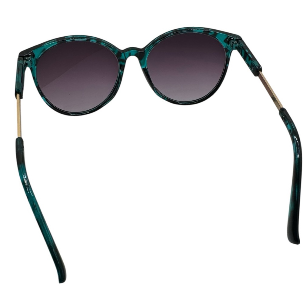 Stylish Teal Green Tortoise Shell Sunglasses With… - image 6